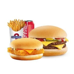Double Cheeseburger + Fish Burger